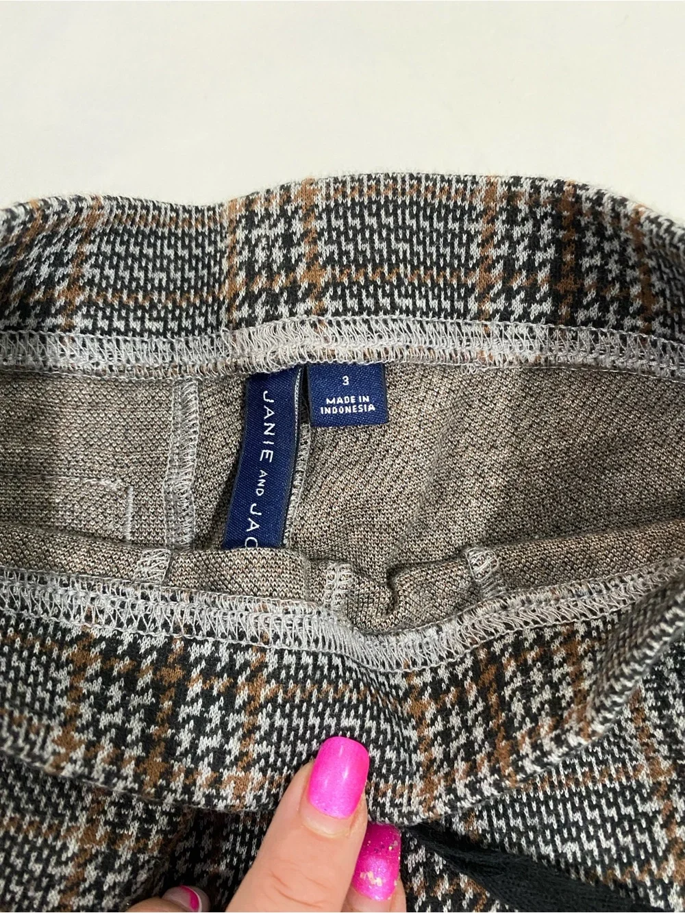 Toddler Boy Janie and Jack Houndstooth Jogger